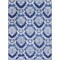 Homeroots 4 x 6 ft. Blue & Ivory Damask Area Rug 385819 - alternate 1